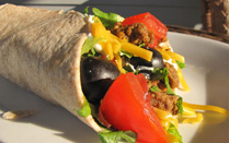 Wrapy z tortilli szpinakowej